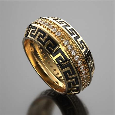 versace mens gold rings|versace men's wedding rings.